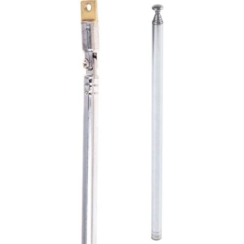 62cm Long 4 Sections Radio Control AM FM Radio TV Telescopic Antenna & 96cm Length 7 Section Telescoping Stainless Steel AM FM R