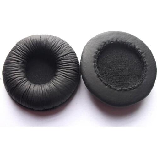 Linhuipad 55mm Diameter Leatherette Ear Cushion Ear Pads 2pcs/lot suit for Rapoo H1000 PMX60 PC21 PC230 Sony MDR-G62