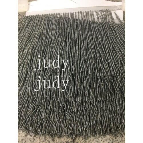 Free shipping stock tassel lace stock 10yard/bag YM253# 10cm Dark grey High-grade Tassels for sawing dress