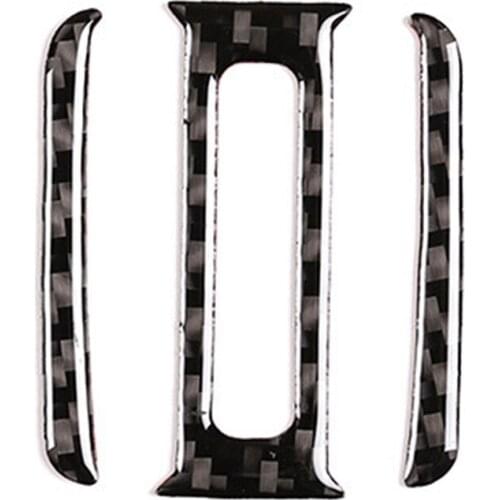 Soft Carbon Fiber Rear Air Outlet Trim Conditioning Air Vent Cover Decoration Stickers for Nissan X-Trail 2014-2018