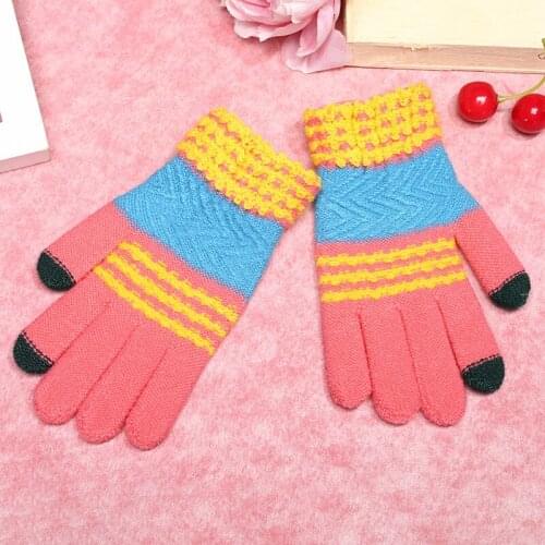 For Children Kids Boys SKnitting Winter Warm Gloves Stylish Stripe Gloves FS0477