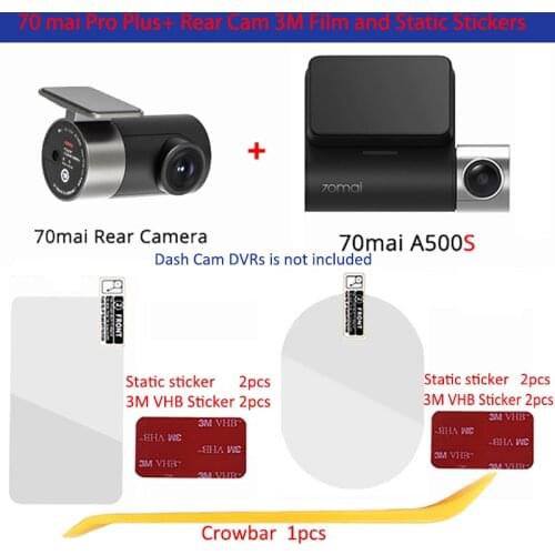 For original 70mai Dash Cam Pro plus A500S Dash Cam Smart 3M Film and Static Stickers, for 70mai Pro plus Car DVR 3M film