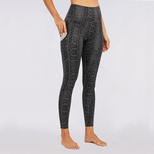Euro Size Snake Print Women Yoga Legging Premium Hight Waist Push Up Gym Pants Squat Proof Jogging Tummy Control Sport Tights