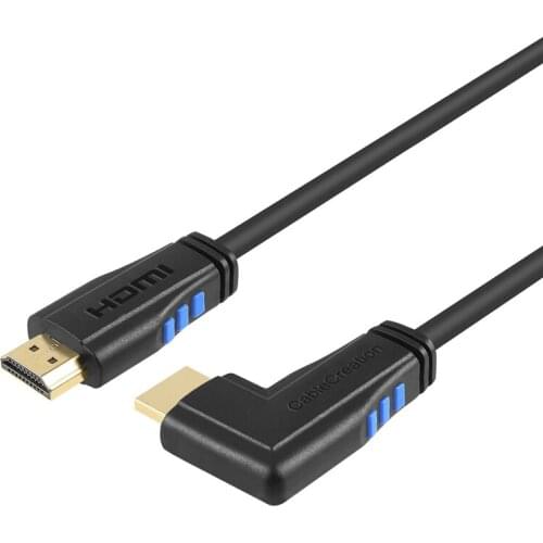 HDMI Cable, Right Angle 270 Degree Vertical Right 4K HDMI 2.0 Cable, Support 4K Ultra HD, 3D Video, Ethernet, Audio Return Chann