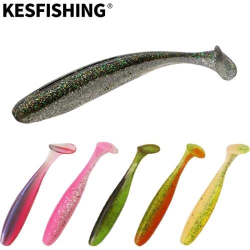 KESFISHING ES Easy Shiner Shad 50mm 76 100 125 180mm Fishing Lure Soft Bait Pesca Carp Fishing Salt New Bait