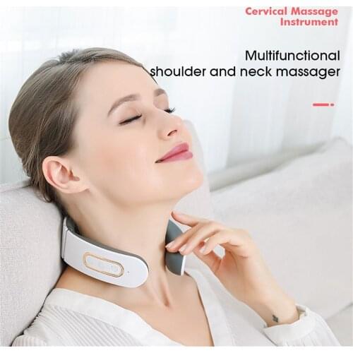 Smart Electric Neck and Shoulder Pulse Massager Kneading TENS Wireless Heat Cervical Vertebra Relax Pain Relief Massage Machine