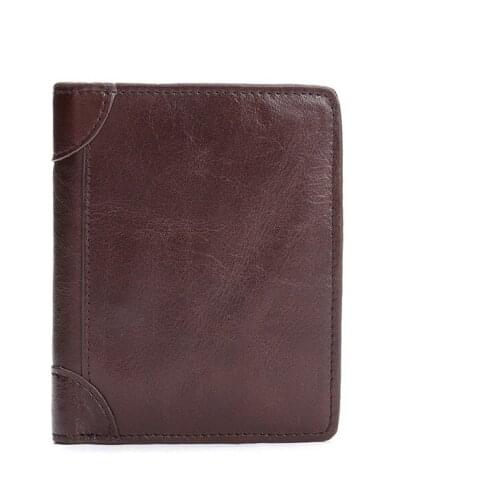 Flug Katze Genuine Leather Men Wallets Leather Man Short Wallet Vintage Man Purse Male Wallet Mens Small Wallets M2 Card Hold