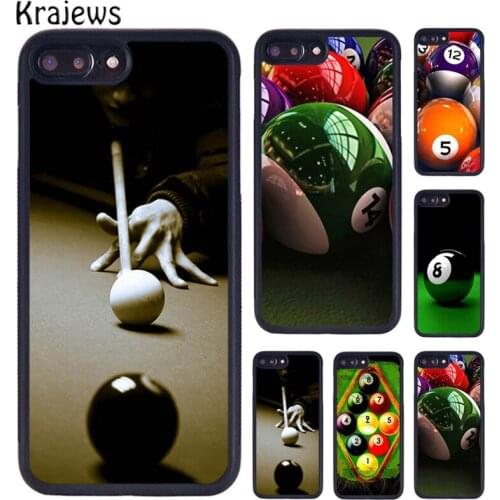 Krajews Billiards Ball Snooker Cover Phone Case For iPhone 5 6S 7 8 Plus 11 12 Pro X XR XS Max Samsung Galaxy S7 S8 S9 S10 PLUS