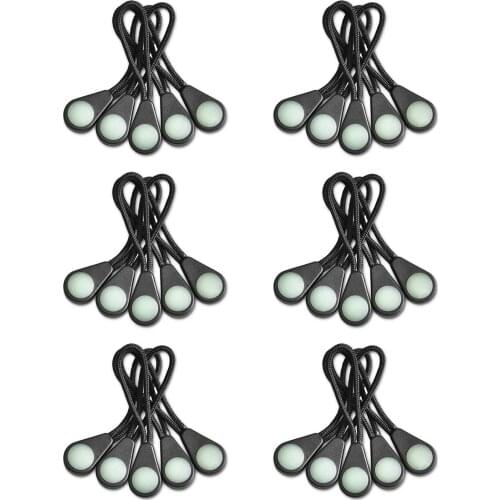 10/20/30pcs Zipper Pull Ideal Kit Markers Backpack Zipper Pull Jacket Coat Self-luminous Draw Rope Luminous Slider Zipper Pull