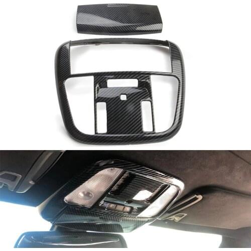 Carbon Fiber Roof Reading Light Lamp Cover Trim Kit For Dodge Charger 2011