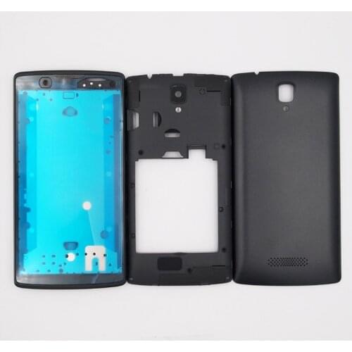 BaanSam New Front Frame Middle Frame Battery Door Back Cover Housing Case For Lenovo A2580 A2010 Without Power Volume Buttons