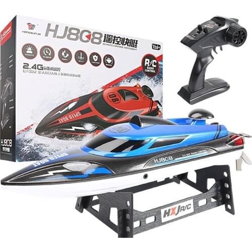 New 808 Rc Boat 2.4G Remote Control speedboat Rechargeable Waterproof Cover Design Anti-collision Protection wltoys rc boat