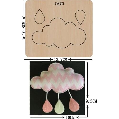 New Cloud Wooden die Scrapbooking C-670 Cutting Dies Multiple sizes