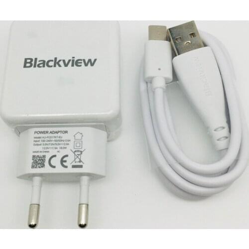 New Original Blackview BV9000 Pro Charger Power Adapter Travel Fast Charging +Type-C USB Cable for BV9000 Phone