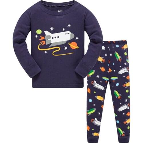 Autumn winter Boys pajamas long sleeve boys sleepwear cotton pyjamas children cartoon crocodile kids pajama sets for 3-8y