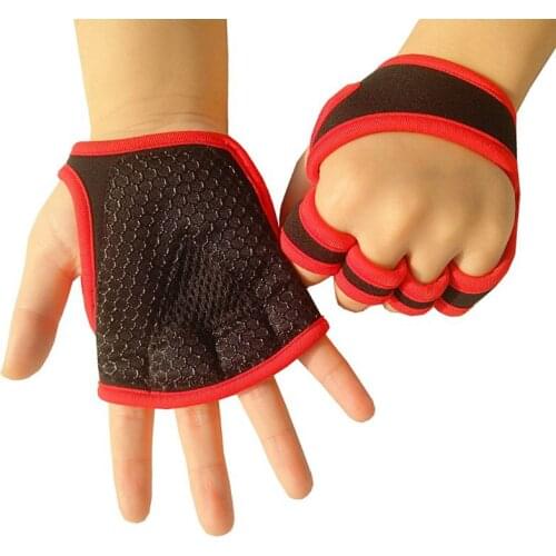 1Pair Weightlifting Workout Crossfit Fitness Gloves Weight Training Gloves Gym Barehand Grip for Rowing Pull Up