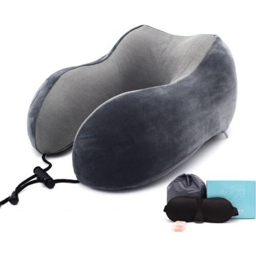 54 U-Shape Magnetic Headrest 30x28cm Neck Pillow Memory Foam Filler With Eyemask Earplug Travel Office Car Embrace Cervical