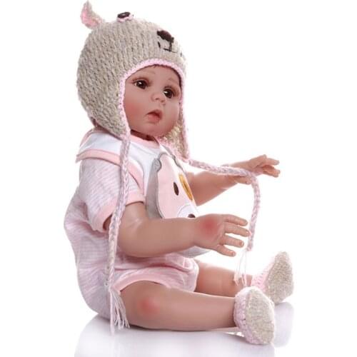 47cm Realistic Doll Full Soft Vinyl Toddler Babies Lifelike Girl Birthday Gift 97BC