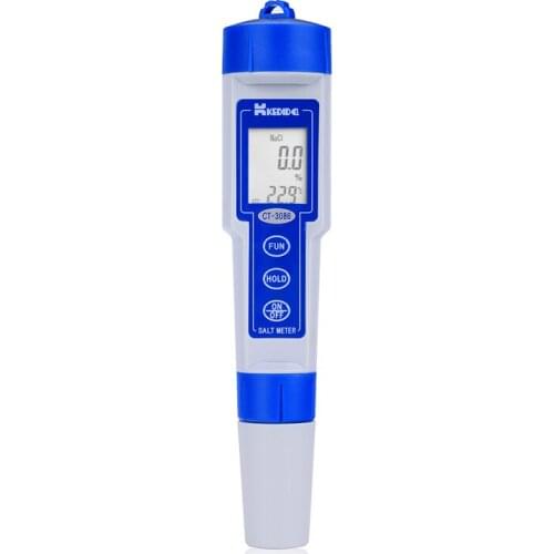 Pen Type Portable Electronic Salinometer 0.0-5.0% Accuracy: 0.2% Waterproof Salinity Meter Water ML/g Temp Value Salt Tester