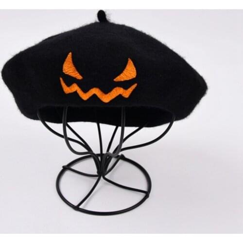 Embroidery Eye Halloween Party Unisex Beret Painter Cap Solid Color Spring Autumn Fashion Women Hat Halloween Hat