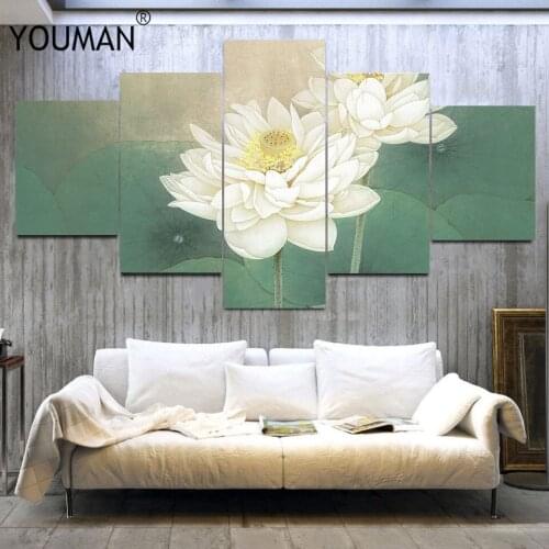 Modern PVC wall covering green style European lotus 3D wall stickers TV bedroom wall decoration living room poster decoration