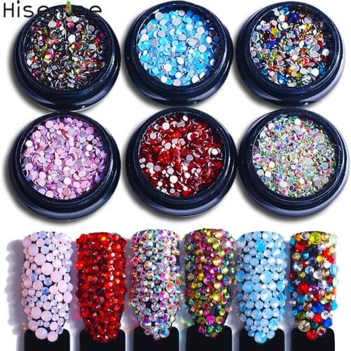 SS3-SS10 mixed small high quality nail rhinestones to send a box of gifts broken glass stone flat back crystal rhinestones