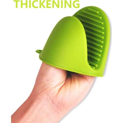 HousehThicken Silicone Kitchen Gadgets Non Stick Oven Glove Baking OvenMitts Microwave Insulation Anti-slip Grips Bowl Pot Clips