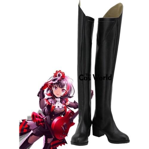 BanG Dream! Mitake Ran Scarlet T Anime Customize Cosplay Shoes Boots