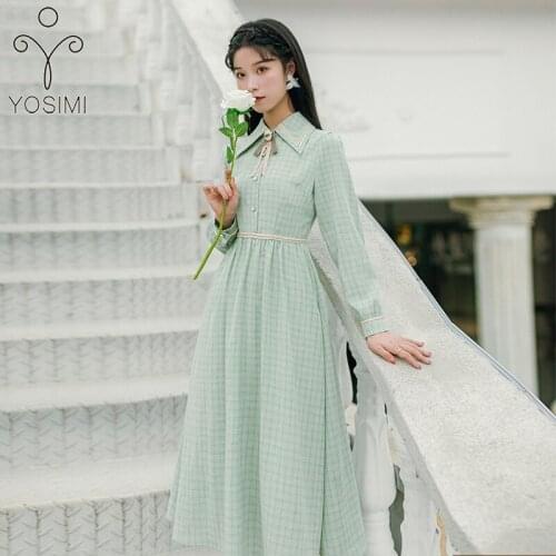 Модные платья-рубашки YOSIMI China At AliExpress
