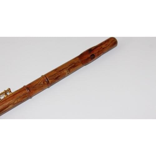First and ONLY ONE- Yellow Pear Wood Flute-B foot-Open Hole-Split-E-Inline-G-Silver Plated-Star River(SR)