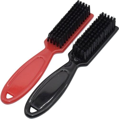 1 2 pcFade Brush Comb Scissors Cleaning Brush Barber Shop Skin Fade Vintage Oil Head Shape Carving Cleaning Brush