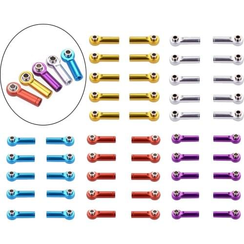 10pcs Aluminum M4 RC Link Tie Rod End Ball Joint Head for 1/10 1/8 Traxxas Slash Stampede Axial SCX10 HSP Axial