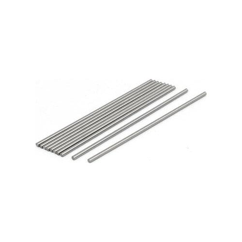 2.5mm Dia 100mm Length HSS Round Shaft Rod Bar Lathe Tools Gray 10pcs