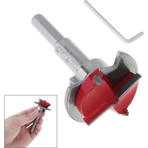 35MM Carbide Tipped Hinge Cutter Wood Positioning Drill Bit Reamer With Guide Carbide Alloy Wood Drilling