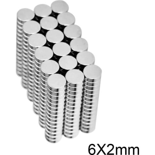 50~1000pcs 6x2 mm Mini Small circular Magnets strong 6mmx2mm Fridge N35 Neodymium Magnet Disc 6x2mm Permanent NdFeB Magnets 6*2