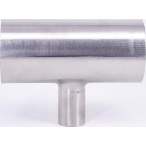 57mm 2.25" x 25mm 1" Pipe OD Butt Welding Reducer Tee 3 Way SUS 304 Stainless Steel Sanitary Fitting Spliter Homebrew Beer Wine