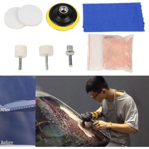 8Pcs Auto Car Windscreen Windows Scratch Repair Remover Glass Polishing Tool Kit Window Repair