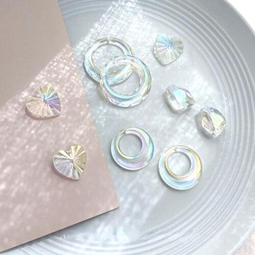 Acrylic Symphony Faceted Gem Pendant DIY Earrings Earrings Jewelry Accessories