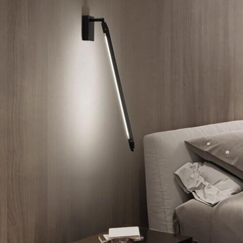 BEIAIDI Nordic Minimalist LED Wall Light T5 Tube Rotatable Strip Integrated Light Indoor Home Hotel Bedroom Bedside Wall Lamp