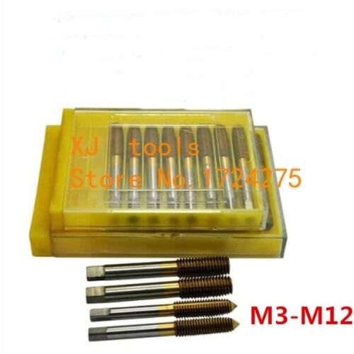 Free Shipping M3 M4 M5 M6 M8 M10 M12 7pcs HSS Extrusion tap special stainless steel wire tapping