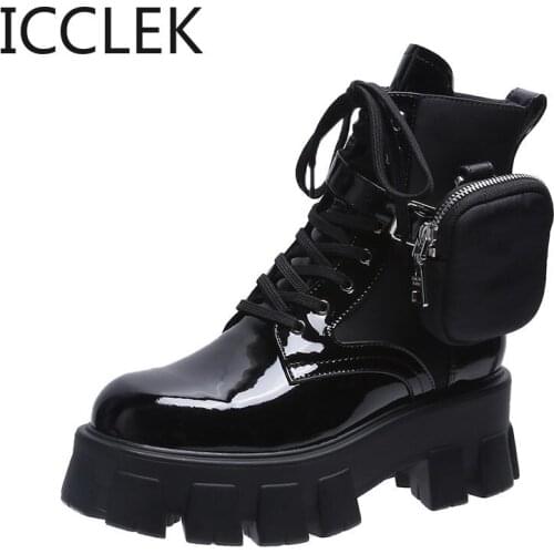2020 Fashion Women Ankle Boots Autumn Lace Up High Quality Leather Boot Anti-slip Wear-resistant Comfortable Women Ankle Boot