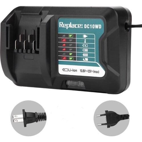 DC10WD Fast Battery Charger for MAKITA 10.8V 12V BL1016 BL1040B BL1015B BL1020B BL10DC10SA CL107FDWY CL107DWM AC100-260V Charger