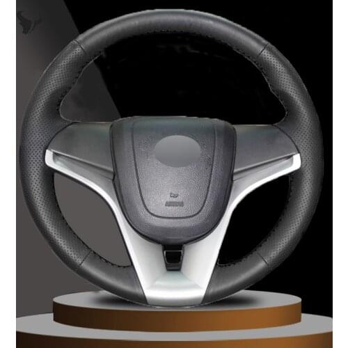 Black Artificial Leather Steering Wheel Cover for Chevrolet Cruze 2009-2014 Chevrolet Aveo 2011-2014 Holden Cruze 2010 2012 2013