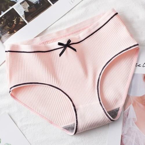 Girls Cotton Panties Women Briefs Breathable Underwear Female Intimates Teenage Underpants XXS-XL