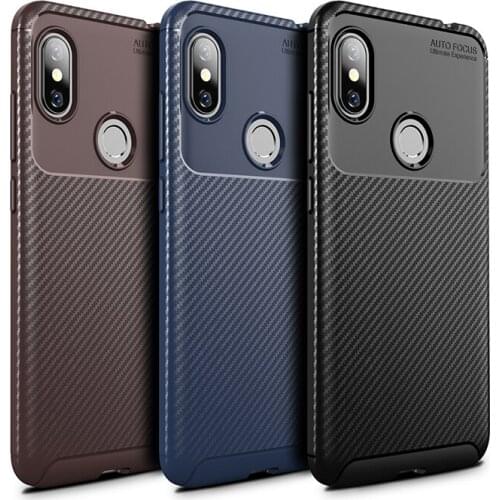 For Xiaomi Redmi Note 6 Pro Case Soft Silicone Shockproof Carbon fiber Protect Back Cover Case for xiaomi redmi note 6pro shell