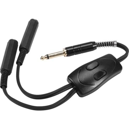 Newest Tattoo Clip Cord Double Interface Adapter Conversion Cable Double Control Switch Connect for Tattoo Machine Power Supply
