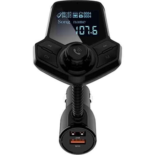 Bluetooth 4.1 Fm Transmitter Car Handsfree Wireless Modulator Cigarette Lighter Receiver USB Fast Car Charger Bass MP3 Player