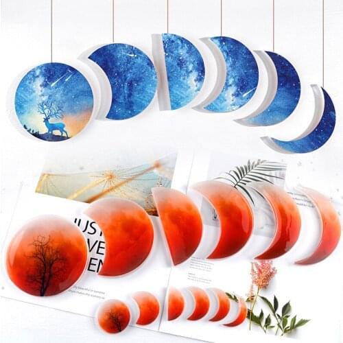Lunar Eclipse Mold DIY Resin Handmade Crystal Epoxy Mold Craft Tools Silicone Moon Planet Pendant Moon Sun Silicone Resin Mold