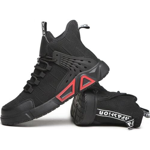 Steel Toe Safety Shoes Puncture Proof Summer Men Women Breathable Mesh Work Shoes Industrial & Construction Boots Sneaker Soft