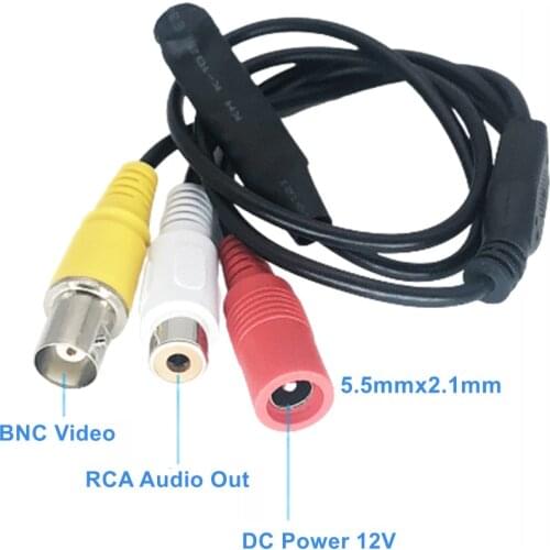 1080P 720P HD AHD Seucrity Video Surveillance Camera Mini 2MP With BNC Video and RCA Audio MIC Connector for Home AHD DVR System